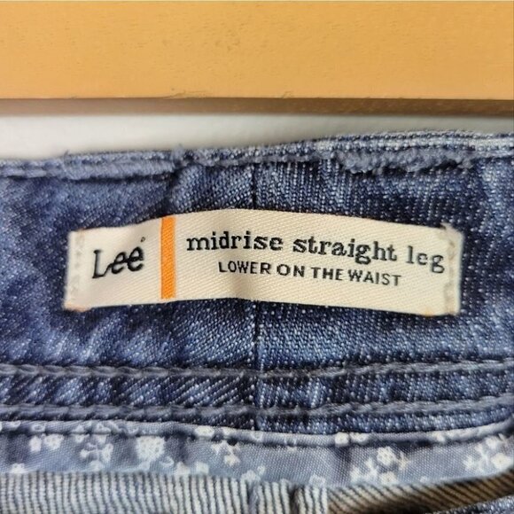 lee Mid Rise Straight Leg Jeans 28 - Picture 4 of 11